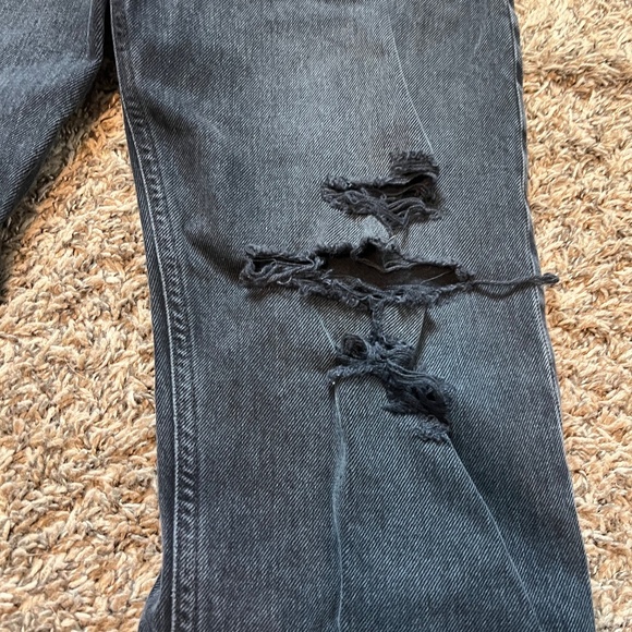 Agolde Jeans 25 Womens Black Fade High Rise The 90s Loose Straight Leg EUC - Picture 4 of 10